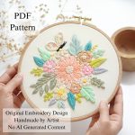 Among the flowers-embroidery