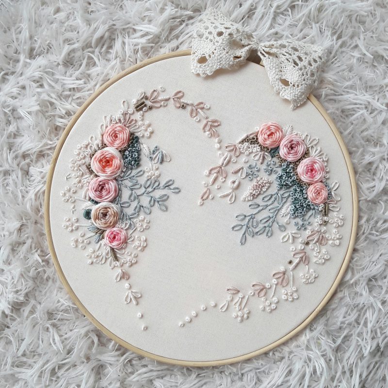 Selling a heart hand Embroidery PDF pattern /Video Tutorial/ No. P021