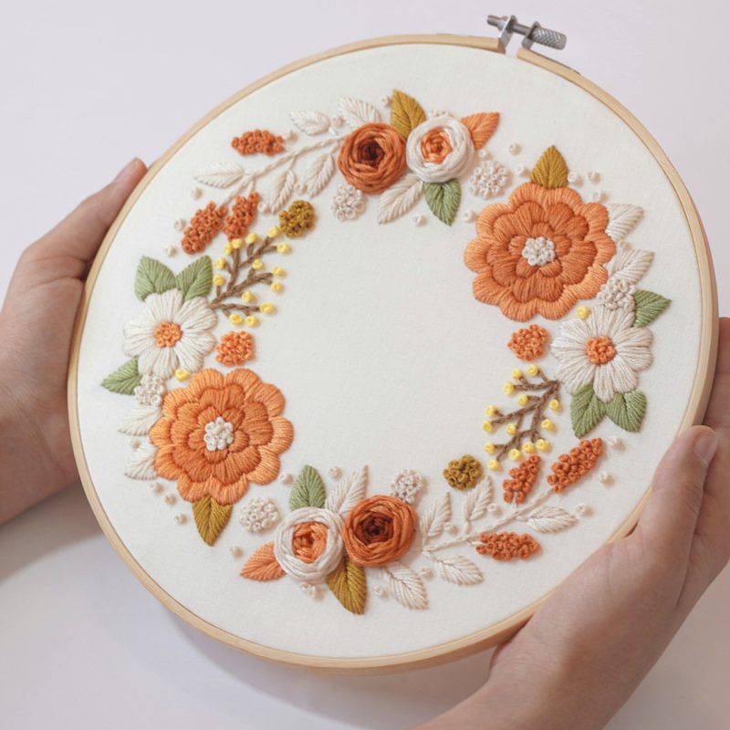 selling autumn hand embroidery pattern in PDF form/Video Tutorial. No. P039