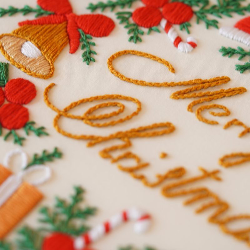 selling Christmas hand embroidery pattern in PDF form/Video Tutorial. No. P032