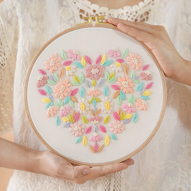 selling hand embroidery pattern in PDF form/Video Tutorial. No. P025