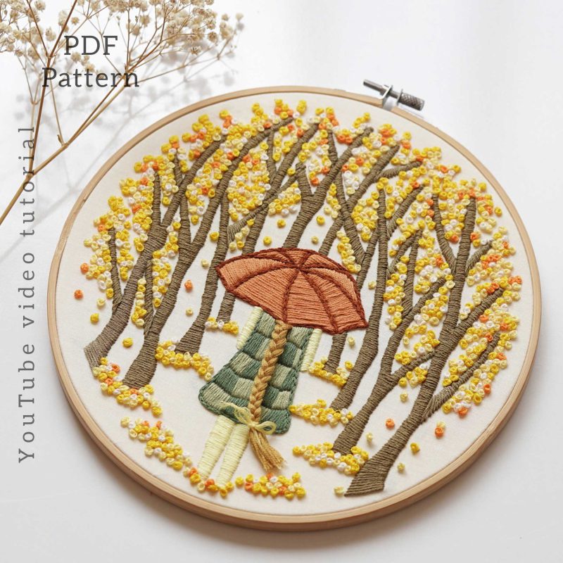 Anne Shirley hand embroidery pattern in PDF form/Video Tutorial. No. P036