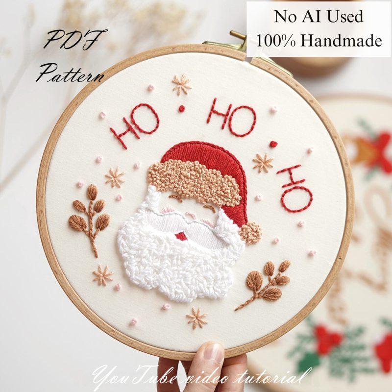 Ho Ho Ho Santa-embroidery