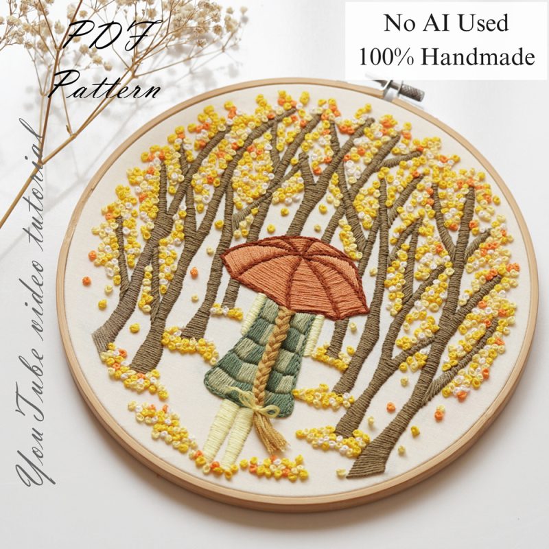 Anne in the autumn-embroidery