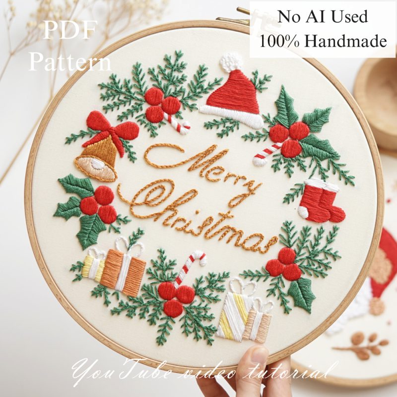 Merry Christmas-embroidery