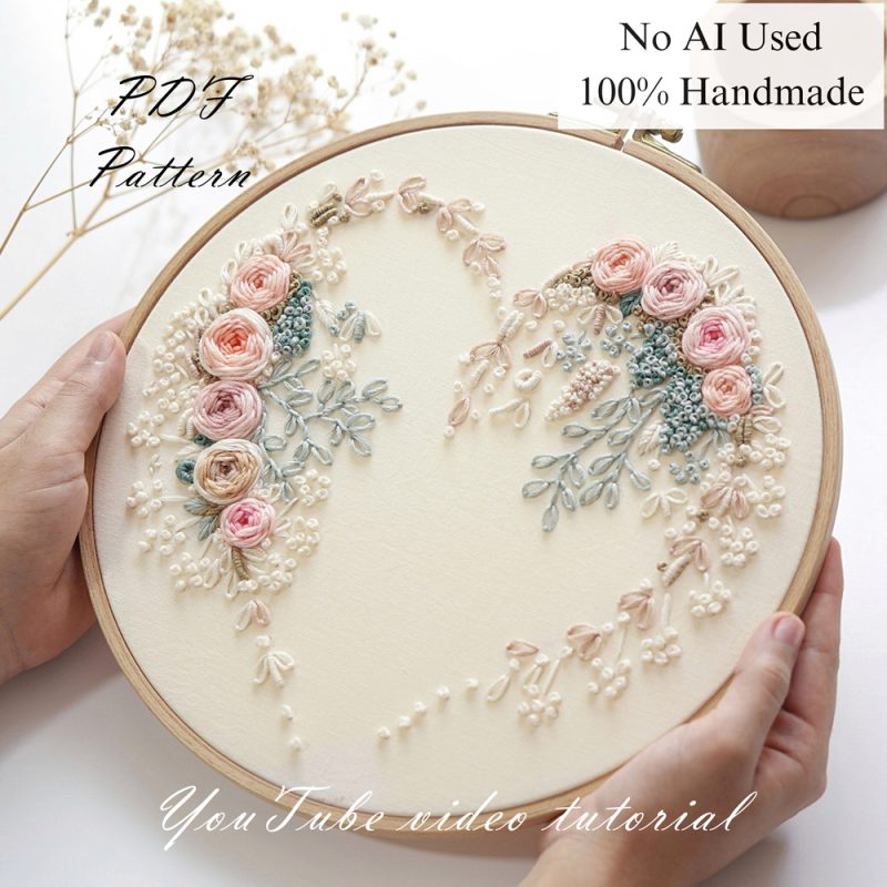 The beginning of blooms-embroidery