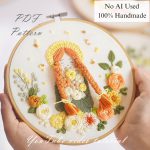 Anne among the flowers-embroidery
