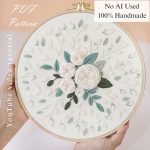 White roses-embroidery