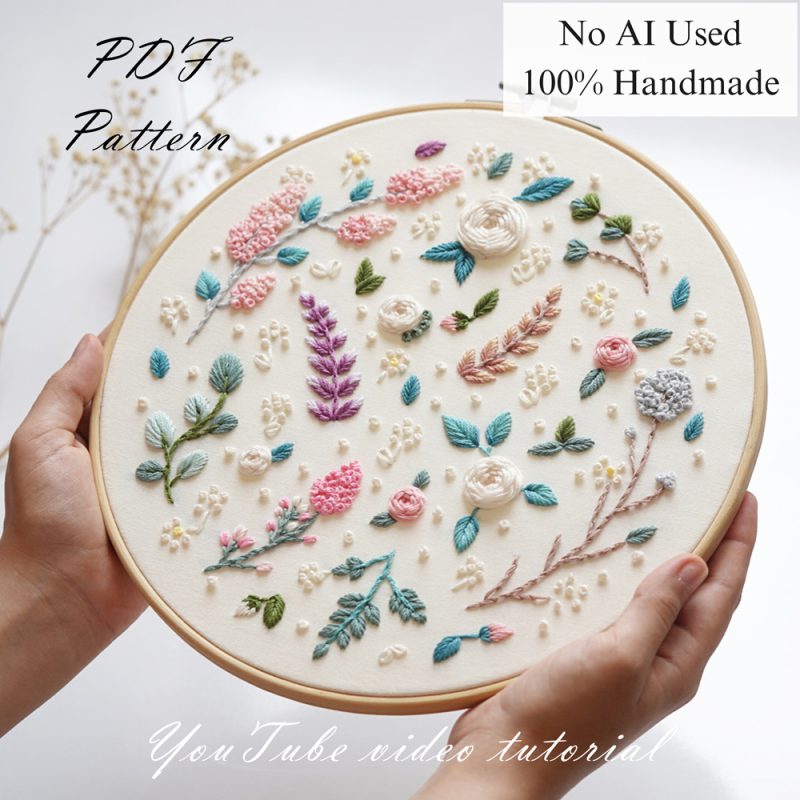 Signs of spring-embroidery