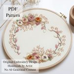 Autumn heart-embroidery