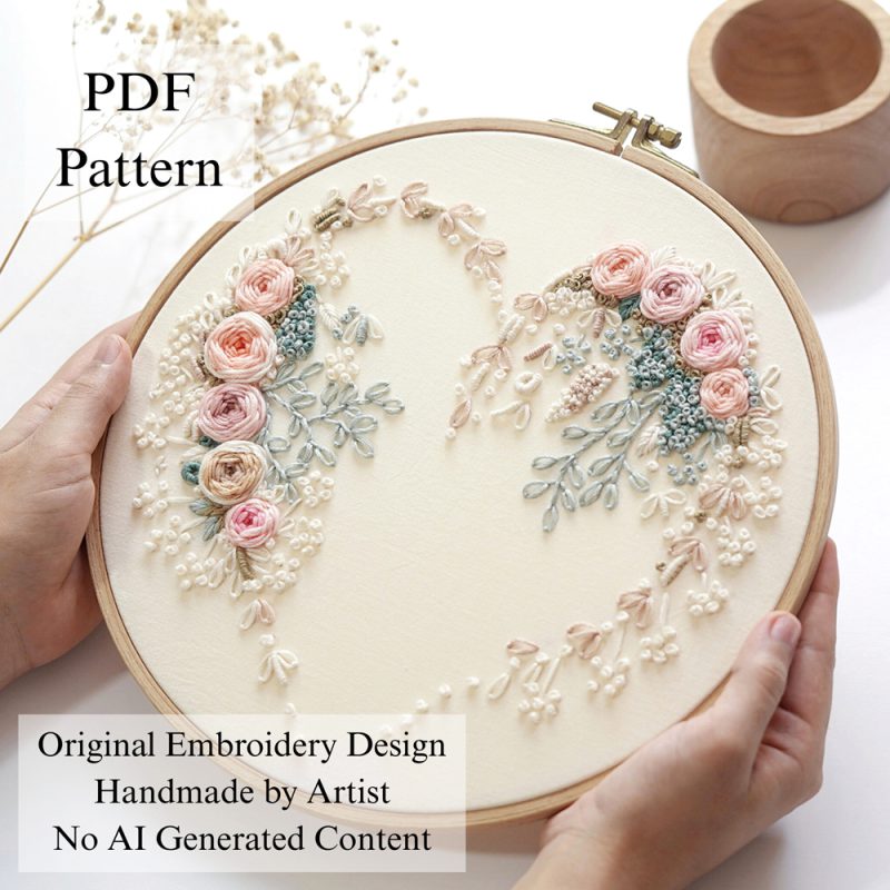 The beginning of blooms-embroidery
