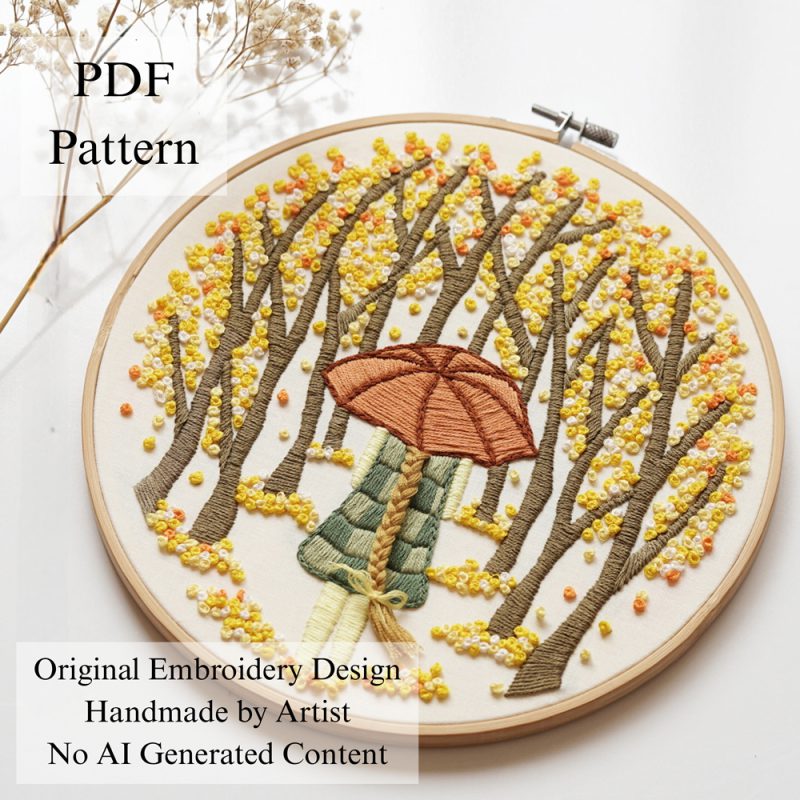Anne in the autumn-embroidery