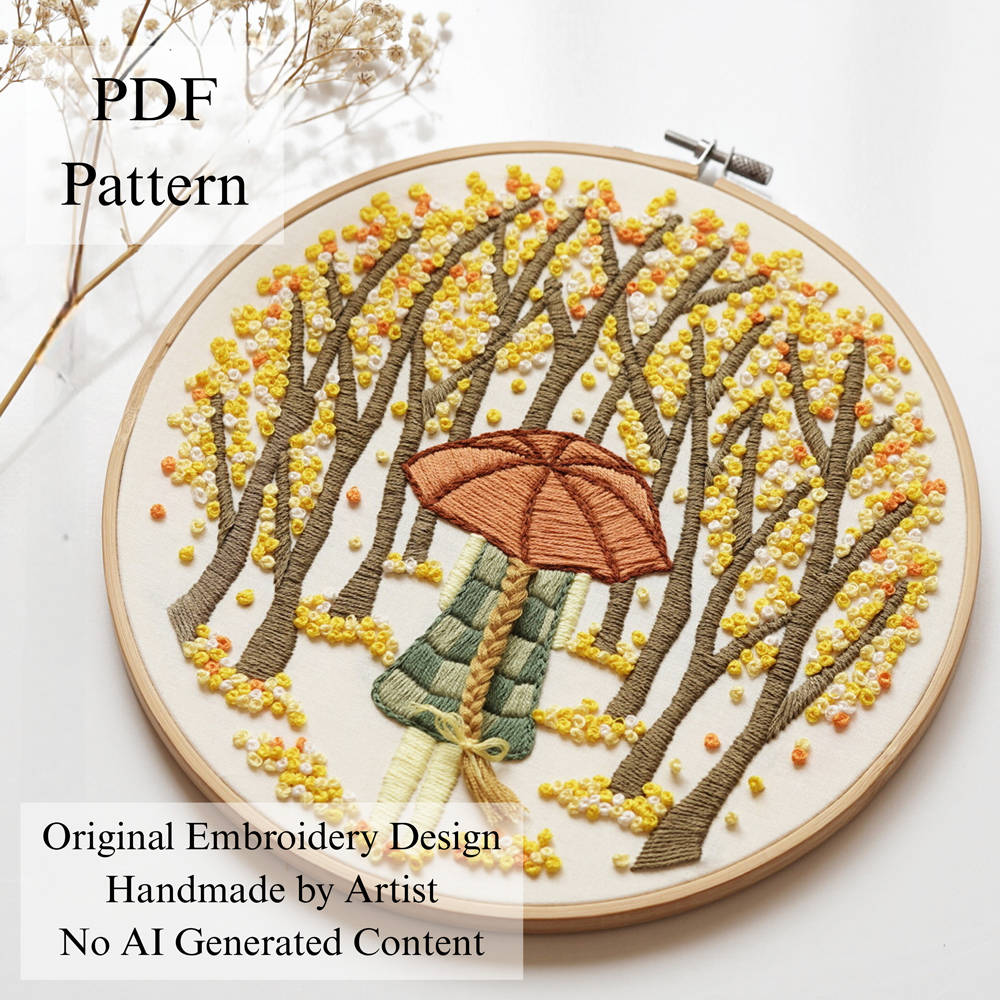 Anne in the autumn-embroidery