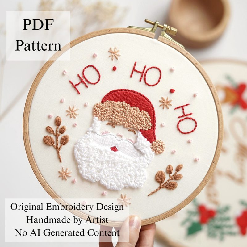 Ho Ho Ho Santa-embroidery