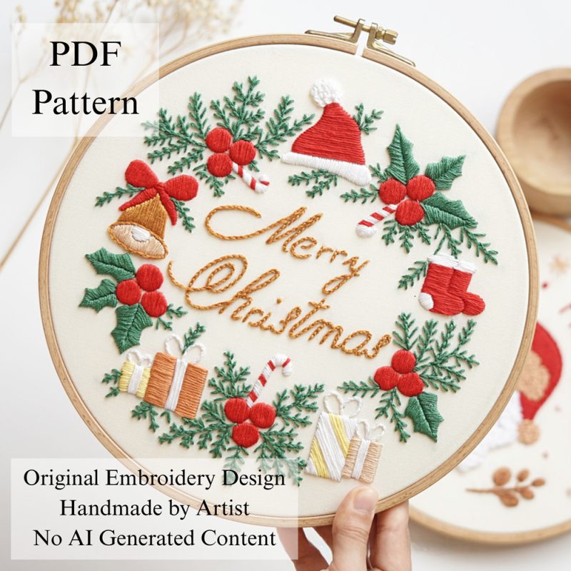 Merry Christmas-embroidery