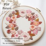 Greeting flowers-embroidery