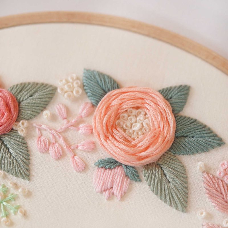 selling spring hand embroidery pattern in PDF form/Video Tutorial. No. P047