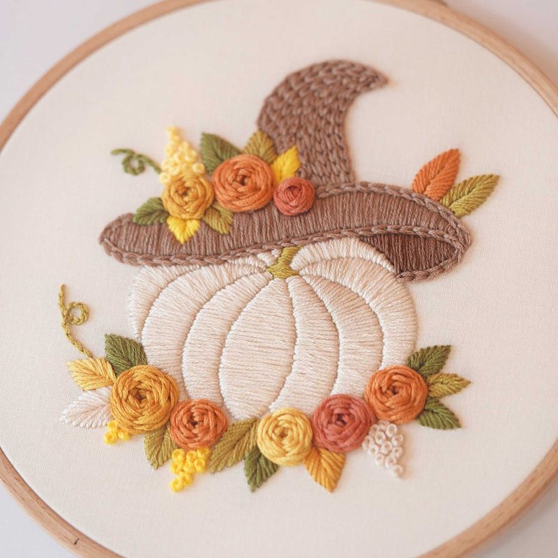 selling autumn hand embroidery pattern in PDF form/Video Tutorial. No. P054