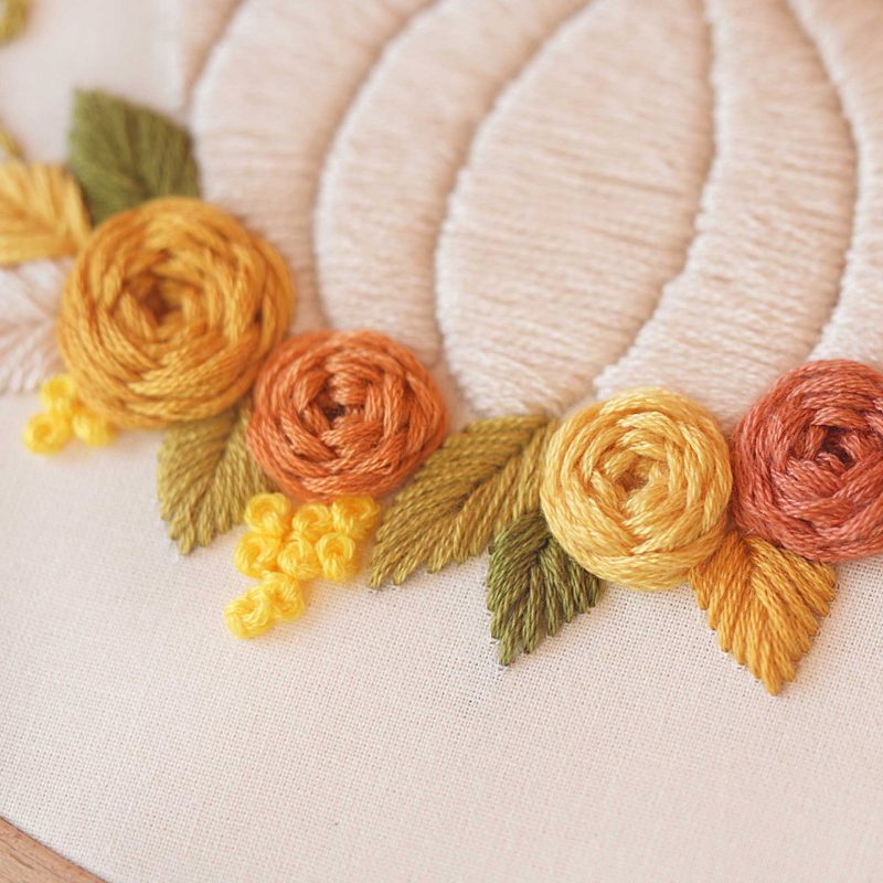 selling autumn hand embroidery pattern in PDF form/Video Tutorial. No. P054