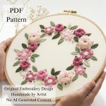 pink wreath-embroidery