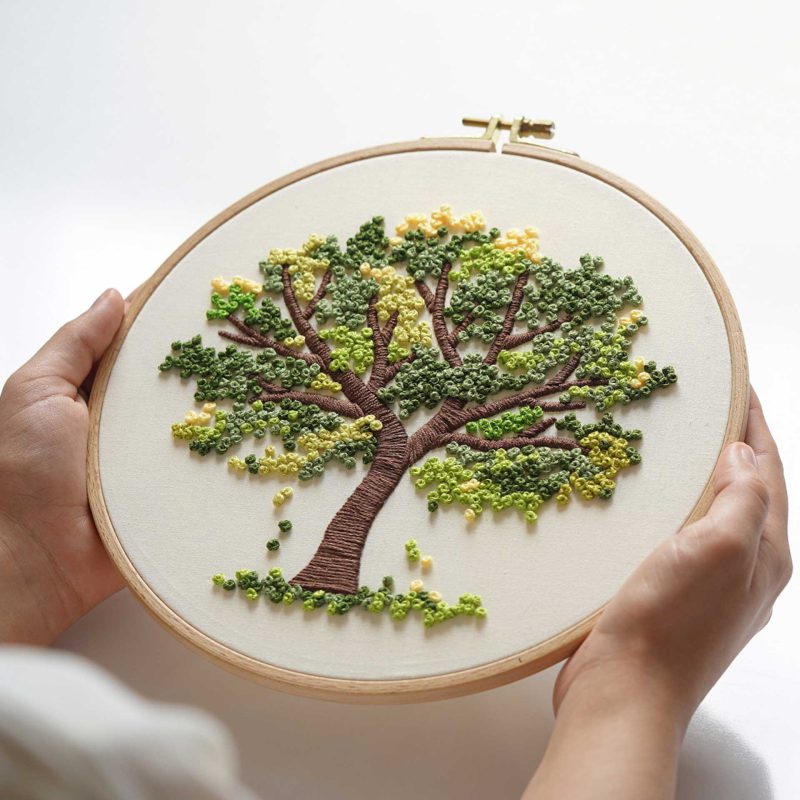Tree embroidery