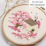 Spring cottage-embroidery