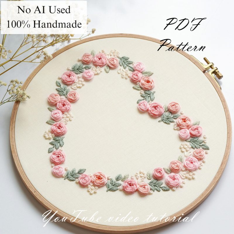 A heart of love-embroidery