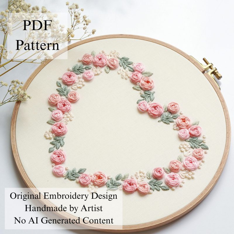 A heart of love-embroidery