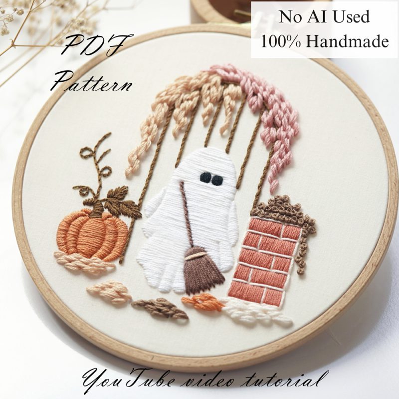 Cleaning time-embroidery