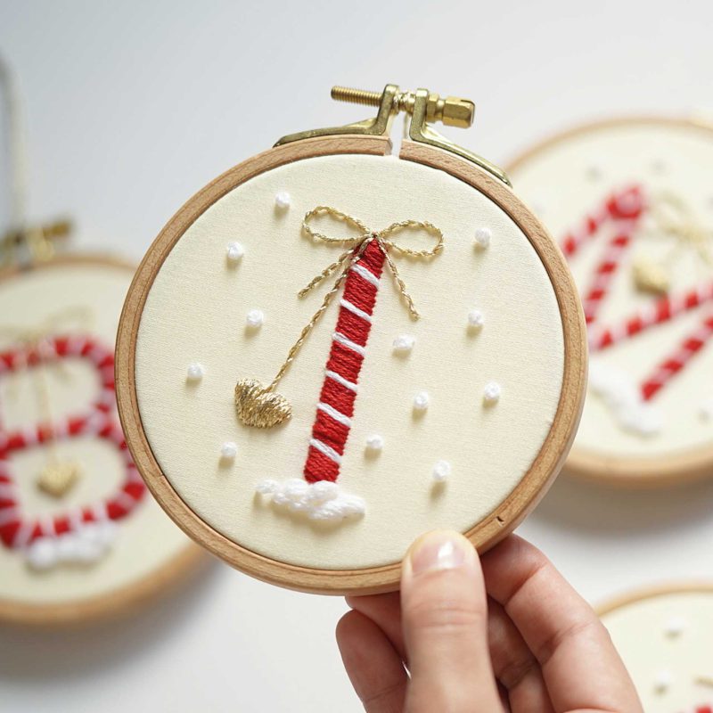 Christmas alphabet embroidery