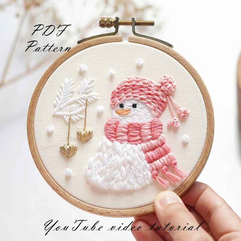 Embroidered Snowgirl