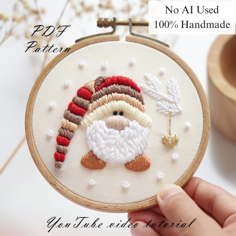Gnome party-embroidery