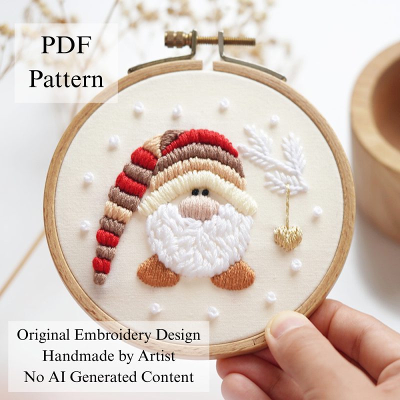 Gnome party-embroidery