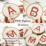 Alphabet-Candy cane-embroidery