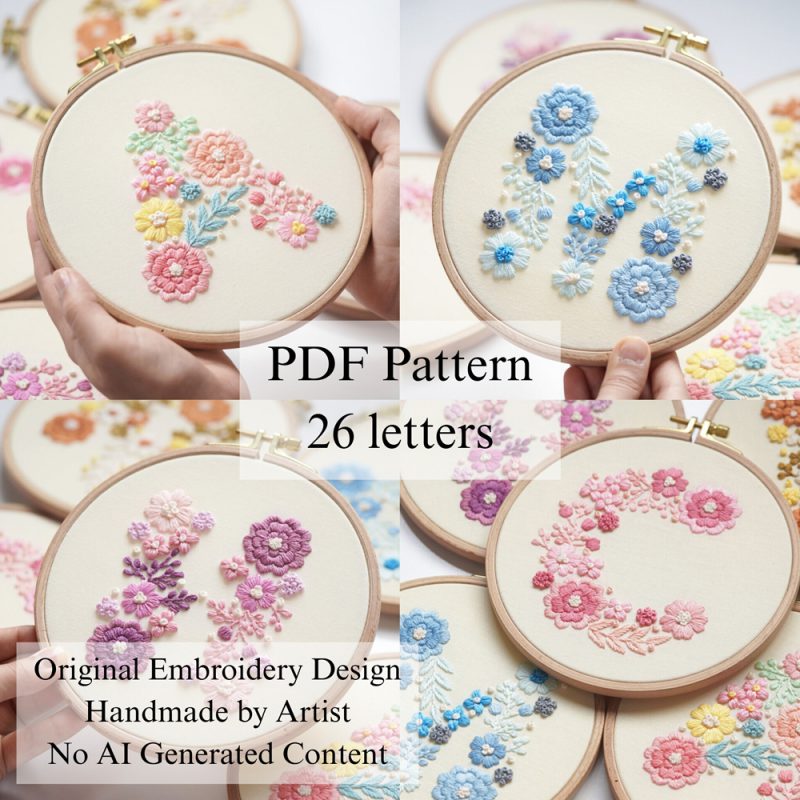 Alphabet-Floral-embroidery