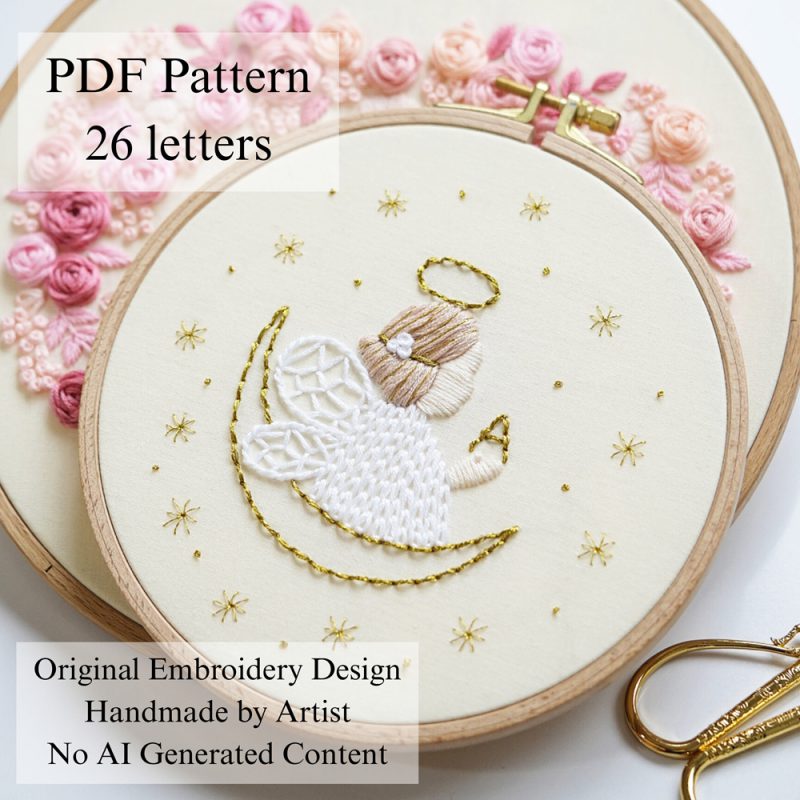 Alphabet-My angel-embroidery