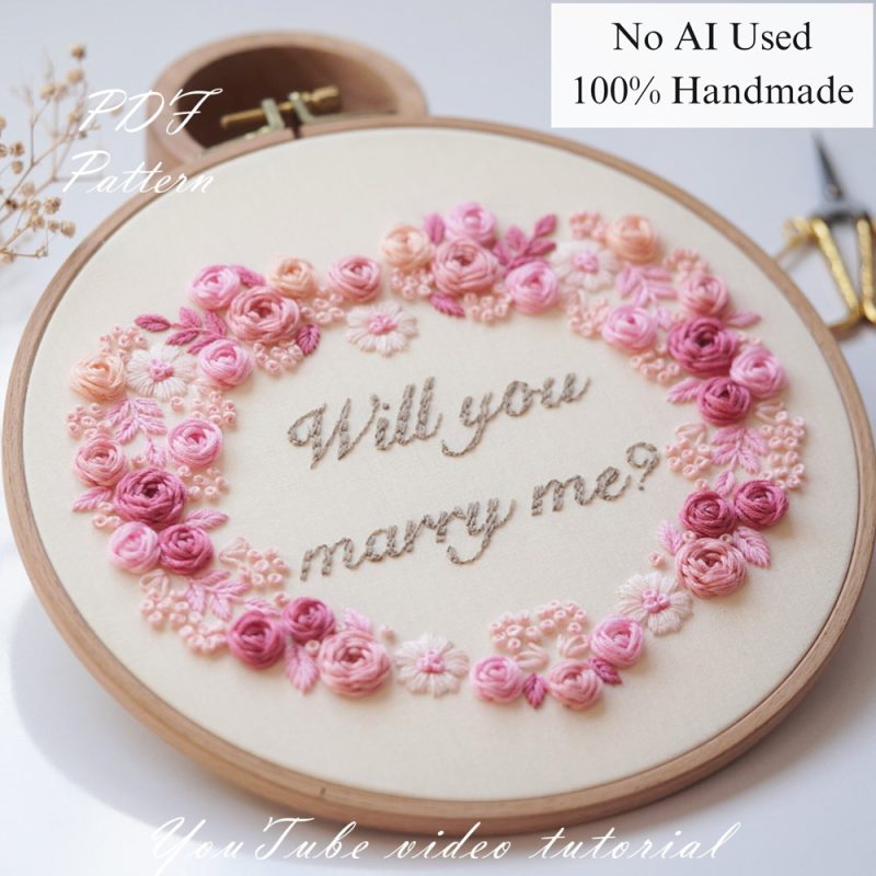 Will you marry me?-embroidery