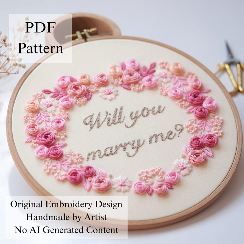Will you marry me?-embroidery
