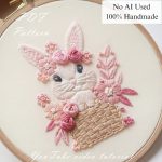 Pink bunny-embroidery