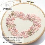 Floral heart-embroidery