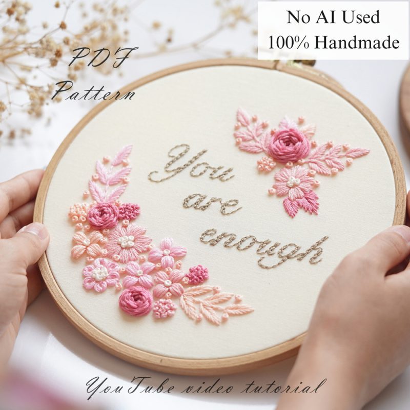 You are enough-embroidery