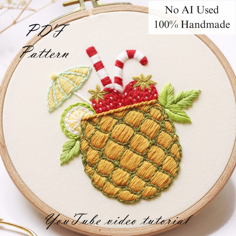Pineapple-embroidery