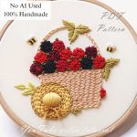 Raspberry basket-embroidery