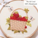 Strawberry basket-embroidery