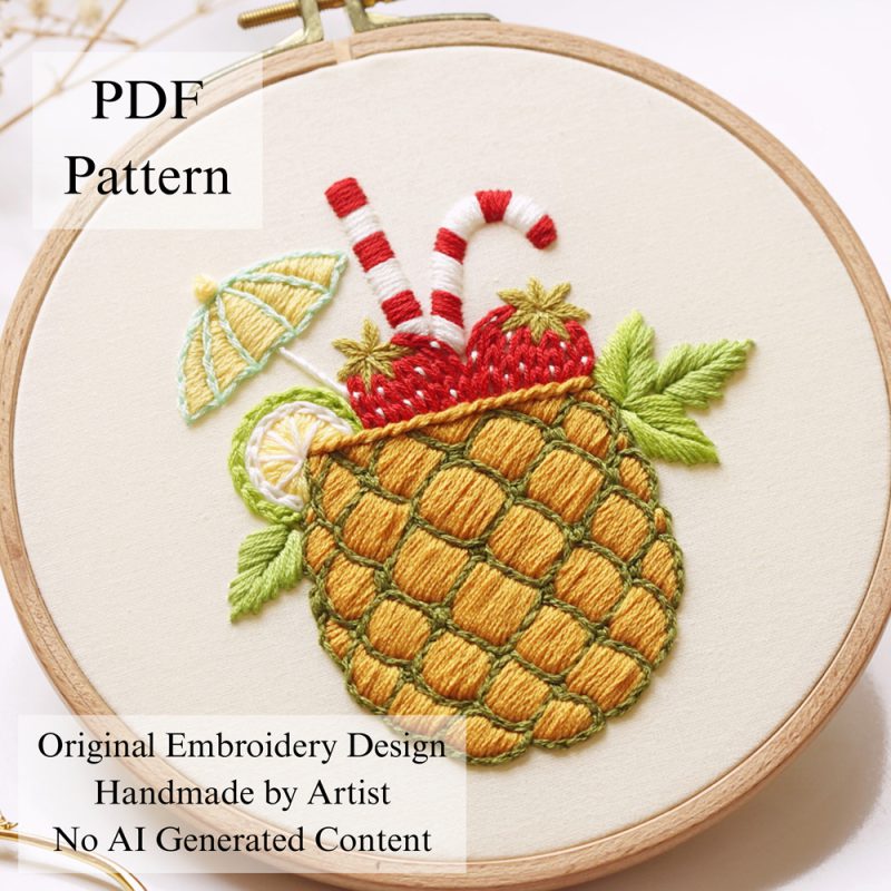 Pineapple-embroidery