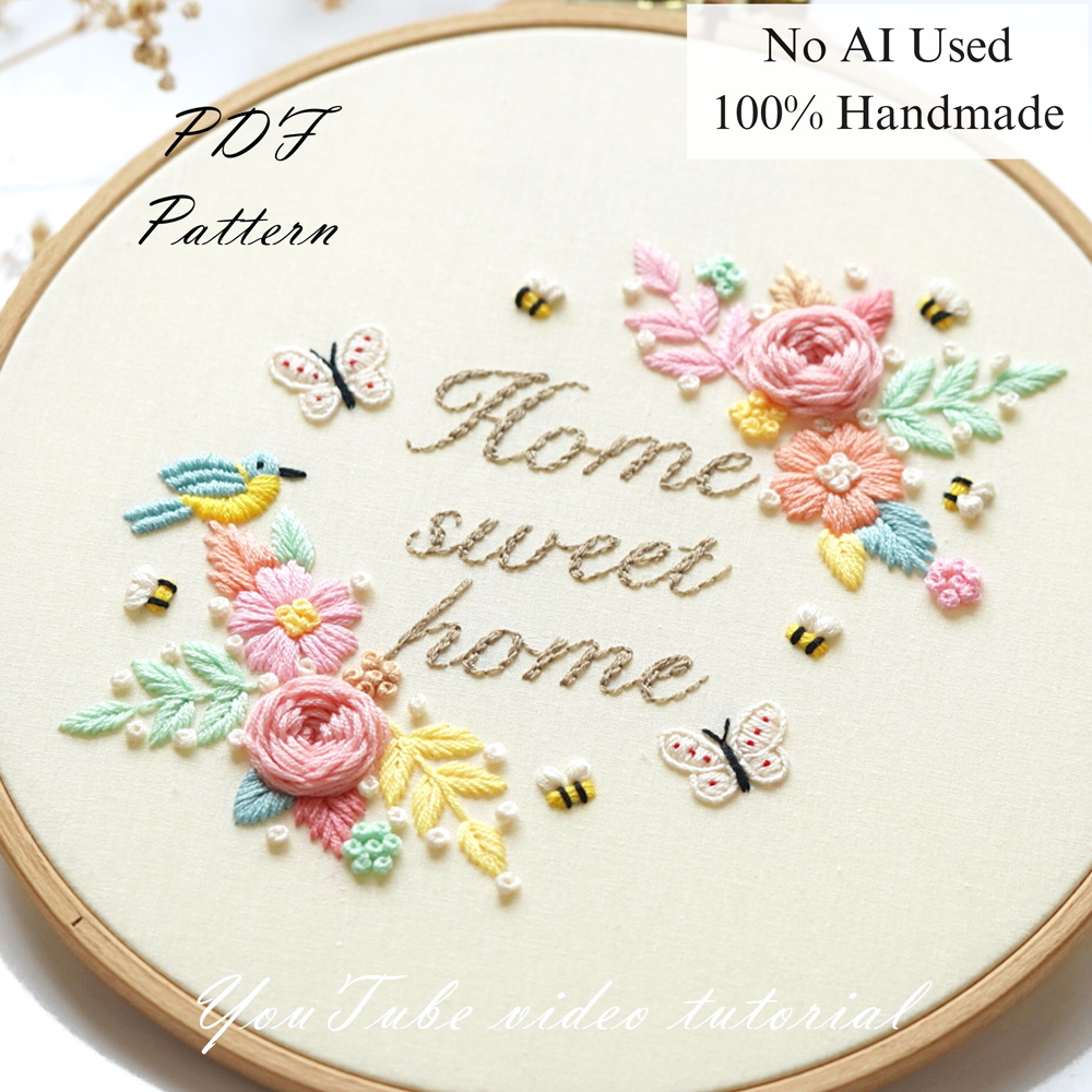 Home sweet home-embroidery