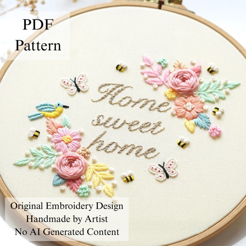 Home sweet home-embroidery