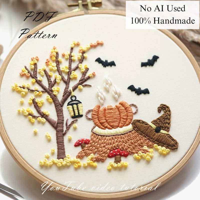 Forest witch-embroidery