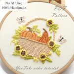 Pumpkin basket-embroidery