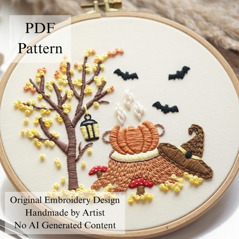 Forest witch-embroidery